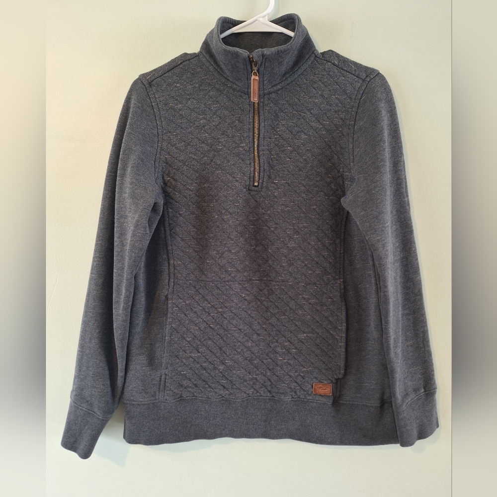 L.L.Bean Quilted Quarter- Zip Pullover S
